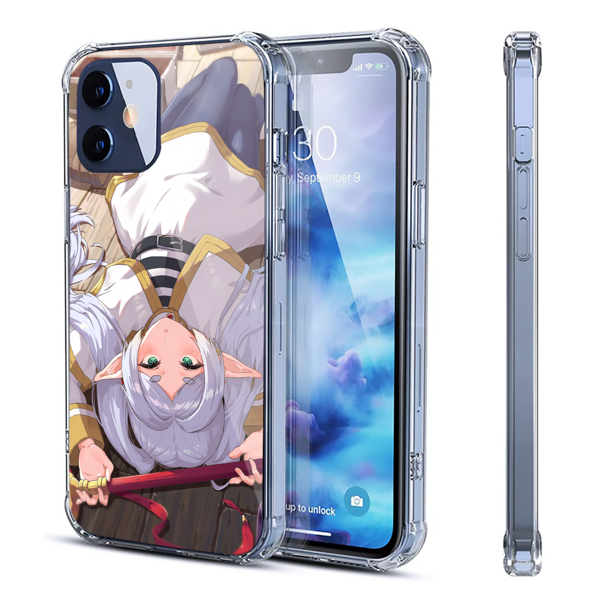 （画像用） 葬送のフリーレン Frieren 【iPhone 12シリーズ対応】透明スマホケース（クリアソフトケース）